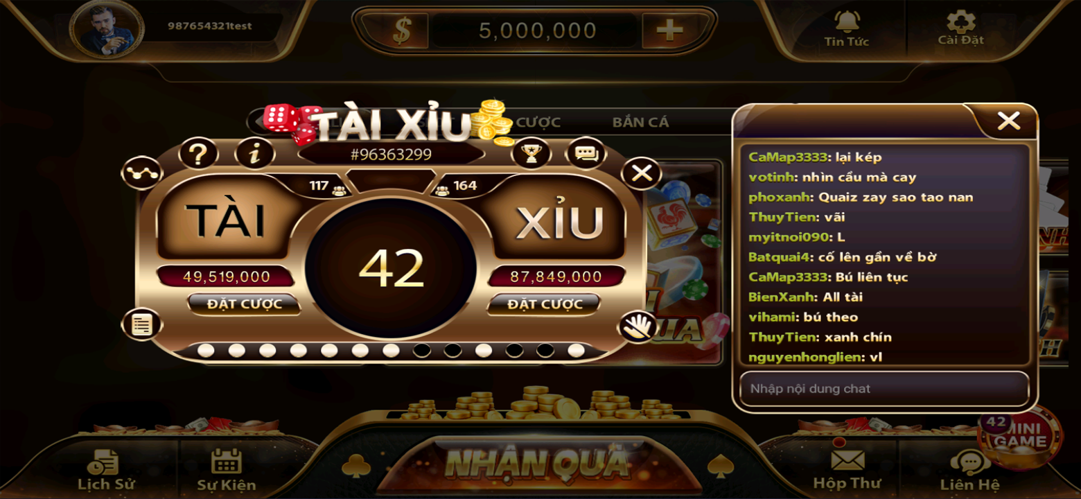 Ảnh chụp màn hình trò chơi trên ứng dụng 33win